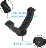 MIMIRACLE V Yoke Rest Mount Attachment - Converts Monopod and Tripod into Shooting Sticks, 1/4-20 Camera Thread, Soft Rubber Ridge -Black - Image 4