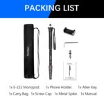 Manbily 65-Inch Camera Monopod, 5 Sections Aluminum Travel Monopod for Canon Nikon Sony DSLR Cameras Video Camcorder, Compact Portable Lightweight（E-222） (Red) - Image 8