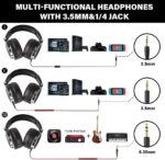 OneOdio Hi-Res Over Ear Headphones for Studio Monitoring and Mixing, Sound Isolation, Protein Leather Earcups, 50mm Driver Unit, Wired Headphones for AMP Guitar Keyboard (Pro-50 Black) - Image 4