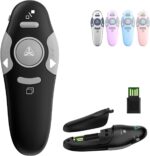 QUI Presentation Clicker Wireless Presenter Remote Clicker for PowerPoint Presentation Remote, PowerPoint Slide Advancer for Mac/Windows/Linux, Google Slide/PPT/Keynote - Image 2