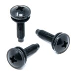 10-32 Rack Screws 50-Pack - Versatile Server Rack Accessories for Network Cabinets, Audio Mounts, Studs and Recording Studio Includes Nylon Washers. Perfect for Rackmounts - Image 2