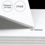 Golden State Art, Acid Free 5 Pack 18x24 White Foam Boards Foam Core Poster Board, 1/8'' Thick Polystyrene Foam Sheet for Projects, Mounting, Crafts, Art and Presentations - Image 4