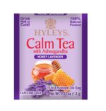Hyleys Calm Tea with Ashwagandha - Lavender & Honey Flavor - Caffeine-Free, Herbal Tea - 25 Tea Bags - Sleepy Chamomile Bedtime Blend: Natural Herbal Tea for Deep Relaxation & Restful Sleep - Image 3