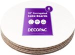 DecoPac Round Cake Board, Waxed Greaseproof finish, Sturdy Corrugated Cake Board, Pack of 6, White - 10 Inch - Image 2