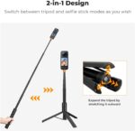 K&F Concept Invisible Selfie Stick, Extension Long Pole（120cm/47.2in） Compatible with Insta360 X5/X4/X3 GoPro Hero 13/12/11 DJI OSMO Pocket 3, 1/4" Extended Monopod with GoPro Adapter. - Image 3
