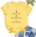 YourTops Women Save The Bees Plant More Trees Clean The Seas T-Shirt & Blouse - Image 2