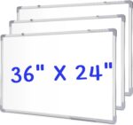 Tinlade 3 Pack Dry Erase Boards, Magnetic Dry Erase White Board Bulk Silver Aluminum Framed Whiteboard Message Presentation Wall Mounted for School Office and Home(36 x 24 Inch) - Image 2