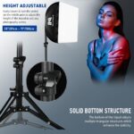 Softbox Lighting Kit, NiceVeedi 2-Pack 16'' x 16'' Softbox Photography Lighting Kit with 63” Tripod Stand & 5400K 450W Equivalent LED Bulb, Continuous Lighting for Photography/Video Record - Image 5