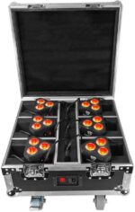 Rockville ROCKWEDGE PACKAGE BLACK (6) Battery-Powered Wireless DMX Par Lights, RGBWA+UV, Rechargeable, Charging Case, Remote, 36-Hour Battery, for Mobile DJs and Event Lighting - Image 2