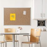 Mead Classic Cork Bulletin Board, 24" x 18", Corkboard, Aluminum Frame (85360) - Image 3