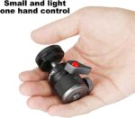 Mini Ball Head with 1/4" Hotshoe Mount Adapter 360 Degree Rotatable Aluminum Tripod Head for DSLR Cameras HTC Vive Tripods Monopods Camcorder Light Stand - Image 8