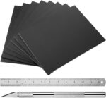 8 Pieces Foam Boards Foam Core Backing Boards, Silver Craft Knife with Protective Cap and 12 Inch Stainless Steel Ruler for Art Presentations Crafts Display Favors (Black,16 x 12 x 0.2 Inches) - Image 2