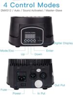BETOPPER DJ Lights Moving Head, 7x8W RGBW Sound Activated/DMX Lighting, Moving Head Lights for Stage, Party, Live, DJ, Bar, Disco Lighting (2 Packs) - Image 4