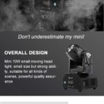SHEHDS Moving Head Mini LED 10W RGBW 4in1 Beam/Strobe Stage Lights - Professional 11/13 DMX Channels Sound Activated DJ Lights for Disco Club Party Dance Wedding Bar - 2 Pack - Image 4