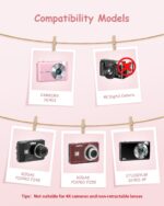 Camera Case for Digital Camera CAMKORY DC403 FHD 1080P/ KODAK PIXPRO FZ55/ FZ45/ STUOGYUM DC402-AF, SD Card Storage Travel Carry Cute Case Bag Small (Pink) - Image 3