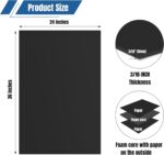 3 Pack Black Foam Board 24"x36", 3/16" Thick Foam Core Board for Projects, Black Poster Board for Painting, Displaying, and Craft Projects - Image 4