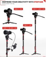IFOOTAGE Cobra 3 Carbon Fiber Monopod with Pedal, 71" Professional Mono pod for Cameras, Portable Travel Mono Pod with Feet, Max Load 17.64 lbs, Compatible with Sony Canon Nikon DSLR Camera, C180F-P - Image 8