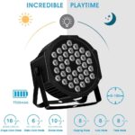 36LEDs Battery Powered Par Lights - RGB 36W Rechargeable Par Stage Lights Sound Activated Remote DMX Control Uplights for Event Wedding Party Church Music DJ Dance Show Stage Lighting 4 Pack - Image 5