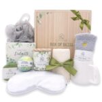 Birthday Gifts for Woman, Get Well Soon Gift Baskets for Women, Relaxing gifts for Women, Self Care Gifts, Spa kit for Woman, Wooden Box, Green Gifts for Wife, Girlfriend - Image 2