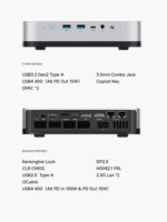 MINISFORUM Mini PC AI X1 Pro AMD Ryzen AI 9 HX370(12 Cores/24 Threads, up to 5.1GHz)&AMD Radeon 890M Mini Gaming Computer,32GB DDR5 1TB PCIe 4.0 SSD, 8K Quad Display,Dual 2.5 LAN/WiFi 7/BT5.4/Oculink - Image 9