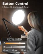 UBeesize 10" Key Light for Streaming, Desk Ring Light with Adjustable Arm, Zoom Lighting for Home Office, Gaming, Podcast, Video Calls, and Recording - Image 4