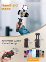Upgraded Vlogging Kit w/Wireless Lavalier Microphone,YouTube Kit for iPhone and Smartphone w/59” Retractable Tripod,Automatic Switch Phone Clamp,Content Creator Gear for TikTok(Vlog K5) - Image 4