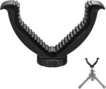MIMIRACLE V Yoke Rest Mount Attachment - Converts Monopod and Tripod into Shooting Sticks, 1/4-20 Camera Thread, Soft Rubber Ridge -Black - Image 2