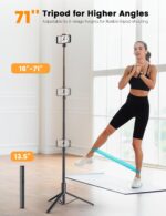 71" Phone Tripod, NT79 Extendable Selfie Stick for Cell Phone＆Camera Photo Video Kits, Phone Tripod Stand Holder with Remote Compatible with iPhone Android, Camera - Image 3