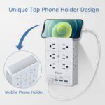 Multi Plug Outlet Surge Protector Nikleb, 12 Electrical Outlets Extender with 4 USB Charging Ports Total 4.8A, Wall Plug Expander 3 Prong for Room, Office, Gaming, Cord Organizer Accessories - Image 6