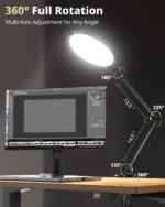 UBeesize 10" Key Light for Streaming, Desk Ring Light with Adjustable Arm, Zoom Lighting for Home Office, Gaming, Podcast, Video Calls, and Recording - Image 5