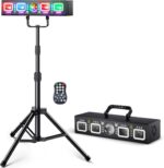 DJ Light with Stand, Pro 6 in 1 DMX & Sound Activated Laser Show Machine with Disco Ball Lights, RGBW & UV Strobe Party Lights with Dj Light Stand for Home Party Gig Bar Stage Lighting - Image 2