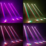 SHEHDS Moving Head Mini LED 10W RGBW 4in1 Beam/Strobe Stage Lights - Professional 11/13 DMX Channels Sound Activated DJ Lights for Disco Club Party Dance Wedding Bar - 2 Pack - Image 7