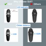 QUI Presentation Clicker Wireless Presenter Remote Clicker for PowerPoint Presentation Remote, PowerPoint Slide Advancer for Mac/Windows/Linux, Google Slide/PPT/Keynote - Image 9