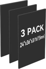 3 Pack Black Foam Board 24"x36", 3/16" Thick Foam Core Board for Projects, Black Poster Board for Painting, Displaying, and Craft Projects - Image 2