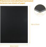 30 Pack Foam Boards 11x15 Inch Foam Core Baking Boards 3/16”Thick Mat Foam Poster Boards Black Polystyrene Foam Board Signboard for Presentations School Office & Art Crafts Projects - Image 3