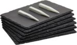 Juvale 6 Pack Mini Slate Charcuterie Boards Set with Chalk - Individual Stone Serving Plates for Cheese, Sushi, Food (6x8.7 in) - Image 7