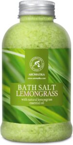 Bath Salts w/Natural Essential Lemongrass Oil 21.16 oz - Sea Salt Bath for Good Sleep - Bathing - Body Care - Wellness - Beauty - Relaxation - Aromatherapy - Spa - Bath Supplement - Image 2