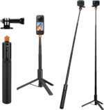 K&F Concept Invisible Selfie Stick, Extension Long Pole（120cm/47.2in） Compatible with Insta360 X5/X4/X3 GoPro Hero 13/12/11 DJI OSMO Pocket 3, 1/4" Extended Monopod with GoPro Adapter. - Image 2
