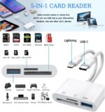 SD Card Reader for iPhone, iPad, USB C and Lightning Dual Port SD Card Adapter, Memory Card Reader for Camera Adapter, Support SD, Micro SD, USB 3.0, No App Driver Required - Image 3