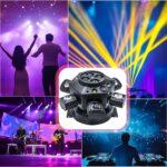 Moving Head DJ Lights, 150W 6 Arms Party Light RGBW 4in1 LED Disco Lights DMX512 & Sound Activated with Mixed Stage Lighting Effects for DJ Club Bar KTV Wedding Festival Live Show - Image 9