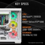 Thermaltake LCGS View 7880S-380 Gaming Desktop (AMD Ryzen™ 7 7800X3D, ToughRam 32GB DDR5 5600MT/s RGB Memory, NVIDIA® GeForce RTX™ 5080, 1TB NVMe M.2, WiFi, Windows 11) V38S-B650-580-LCS - Image 3