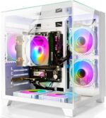 LXZ Desktop PC Computer Ryzen 5-5600GT 8 core 3.6GHz, 16G DDR4 RAM, 512G NVME SSD, Tower Computer with 400W Power Supply for Working, Home and Office (White) - Image 2