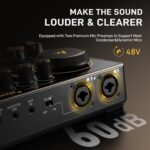 MAONO Podcast Equipment Bundle for 2: Audio Interface Mixer with 2 XLR Condenser Mic Noise Reduction Podcast Streaming MaonoCaster E2 Gen2B - Image 5