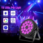 Par Lights 18LED Stage Lights 180W RGBUV 4in1 Uplights Stage Lighting Effect by DMX and Sound Control Stage Lighting for Party Bar Disco DJ Live Show Wedding Church Halloween (2 Packs) - Image 4