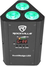 Rockville RockWedge LED 54W RGBWA+UV Battery Powered Par Light, Wireless DMX, Rechargeable, Compact Design, for DJs and Events - Image 8