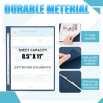 Zhanmai 15 Packs 8.5'' x 11'' Pressboard Report Covers, Metal Prong Fastener with Compressor, Letter Size, 3'' Capacity, Presentation Report Folder to Neatly Bind Reports, Proposals, Documents (Blue) - Image 4