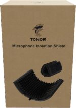 TONOR Microphone Isolation Shield, Studio Mic Sound Absorbing Foam Reflector for Any Condenser Microphone Recording Equipment Studio, Black - Image 10