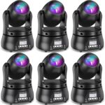 U`King 40W LED Moving Head Light RGBW Beam Lighting Stage Lights with DMX Sound Activated Auto Mode for Parties Wedding Clue Live Band Show Church - 6 Pack - Image 2