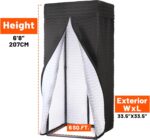 Portable Vocal Booth - Studio Grade Echo-Free Recording Booth for Voiceover, Podcast & Singing, Home Studio/Sound Isolation Booth with Light & Travel Bag (Wave-BLK+WHT, L) - Image 5