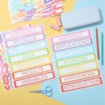Henoyso 116 Sheets Science Fair Board Supplies 20 Printable Presentation Science Subtitles 80 Scalloped Bulletin Borders 8 Letter Sticker 8 Project Title for School Office (Board No Included) - Image 5